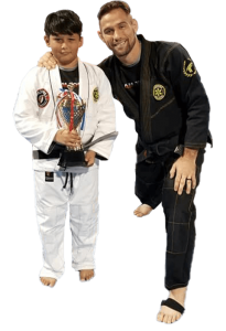 Travis Tooke with student